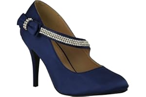 FASHION THIRSTY Womens Mid High Block Heels Court Shoes Slip On Mary Jane Ladies Comfort Support Work Pumps Formal Smart Office Evening Party Heeled Round Toe Chunky Heels Cushioned Wide Fit Cosy Lightweight Shoes