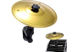 BSPHEREX Car Cymbal Air Vent Decoration, 360° Rotating Mini Drum Cymbal Ornament for Car, Funny Music Lover Gift, Easy Installation Universal Car Accessories for Driving Fun