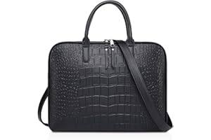 NICOLE & DORIS Sac à Bandoulière 14 Pouces Sac d'ordinateur en Cuir PU Sac à Main Business Porte-Documents Homme Sacoche d'ordinateur Portable Sac Cabas