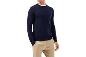 VEQUÈ Maglione Uomo Invernale Girocollo Lana Cashmere Maglioncino Slim Fit Morbido
