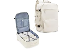 wassdins Mochila Viaje Cabina Avion 40x20x30 Mujer Hombre, Maletas de Viaje Cabina Mochila Viaje Cabina Avion 40x20x25 Ryanair Impermeable Travel Backpack