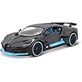 LONGMIRE Metal Pull Back Diecast Car 1:32 Bugatti CHIRON Model with Sound Light Boys Gifts Toys for Kids Pack of 1, Multicolor (BUGGATI)