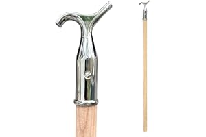 GENERIC Window Pole Hook Opener for Sash, Compatible with VELUX® Windows, Sash Attic Loft Blinds Skylight, Fanlight (Polished Chrome)