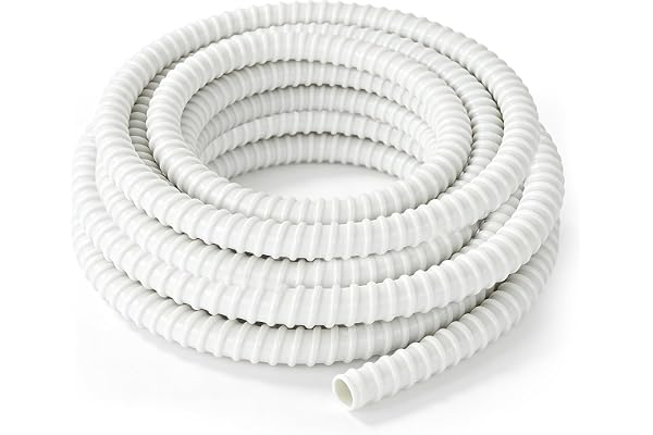 Kondensatsslang Ø 16 mm 5 m, PVC dräneringsslang för luftkonditionering och delad luftkonditionering, UV-beständig, kan skäras till, slang för luftkonditioneringsapparater, kondensvattenslang för