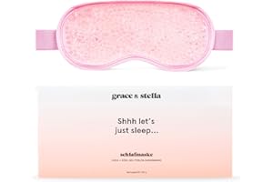 ‎GRACE & STELLA grace & stella - Kühlende Schlafmaske, Schlafbrille Reduziert Falten, Geschwollene Augen, Dunkle Ringe, Augensäcke, Migräne, Heiße & Kalte Augenmaske, Gel-Schlafmaske Frauen, Bequeme Sleep Mask