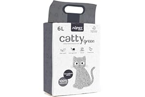 Aqpet Friends CattyGreen Arena para Gatos de Soja Natural de Origen Vegetal, sin Fragancia de carbón Activo