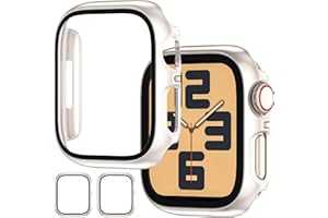 JDBLHM Screen Protector for 40mm Apple Watch SE3(2025)/SE2/SE/Serie 6/Serie 5/Serie 4,Protective Bumper Case and Slim Face Cover for Iwatch 40 mm,2 Packs,Starlight