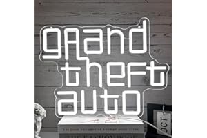 XJNOLGXIQU Grand Theft AUT Neon Sign Vice City Neon Sign GTA Neon Light for Wall Game Decoration USB Powered Game Neon for Gaming Zone Game Room Playroom Teenager Boys