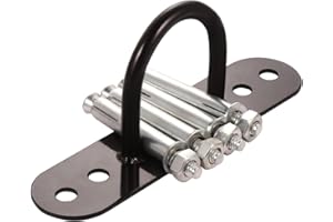 KYLIN SPORT Point d'ancrage pour Installer la Corde Ondulatoire Crochet d'ancrage Mural Anneau d'ancrage Support de Fixation avec 4 vis (Noir 2)