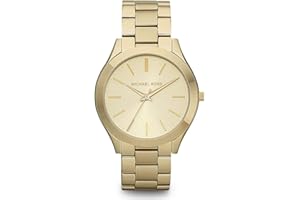 Michael Kors damski zegarek Slim Runway, 42 mm, kwarcowy mechanizm z trzema wskazówkami i pasek ze stali nierdzewnej