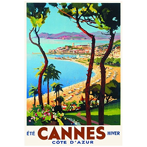 Editions Clouet 50156 - Affiche Touristique 50x70 cm PLM - Eté Hiver - Cannes