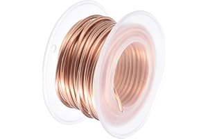 QUARKZMAN 5 m mjuk koppartråd 12 gauge, 99,9 % ren kopparspole (2 mm) fast tråd för elektrokulturer gör-det-själv trädgårdsdekorationer