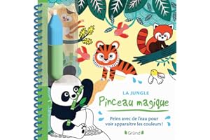 Pinceau magique - La jungle – Livre coloriage magique à l'eau avec un pinceau – À partir de 3 ans