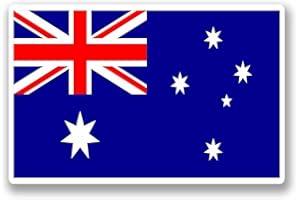 DESTINATIONVINYL 2 x 25cm/250mm Australia Australian Flag Vinyl Sticker Decal Laptop Car Travel Luggage Label Tag #9734
