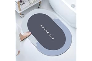 HUTVD Tappeti da Bagno Assorbenti, Tappeto Bagno Antiscivolo Lavabile Morbido in Microfibra Tappeto da Bagno ad Asciugatura Rapida Tappetino per Doccia e Ingresso, 40 * 60 cm, Grigio Blu