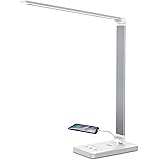 Lacmisc Lampada da Scrivania LED Touch Control 10 livelli di luminosità 5 modalità di illuminazione Pieghevole per cameretta,