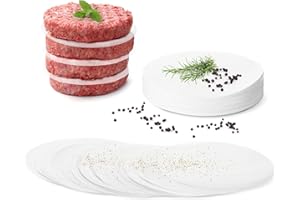 GWHOLE 13 cm 500 Pcs Non-Stick Burger Press Wax Paper Sheets for Patties, Buns, and Meat Balls