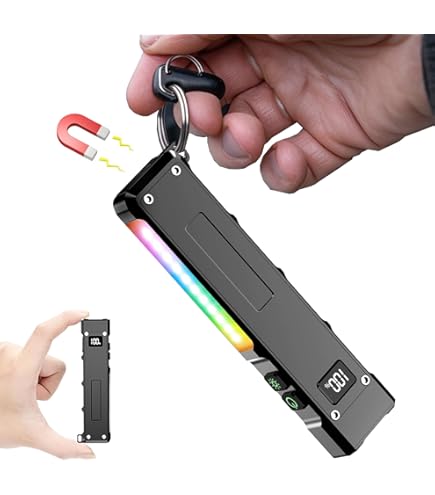 ACEBEAM Keylite Lampe torche porte-clés rechargeable 500 lumens ultra compacte avec double LED, 6 modes, charge de type C, petite lampe torche pour urgence, maison, extérieur