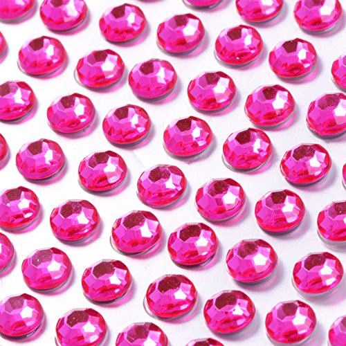 eBoot 1 000 Stück Strasssteine Sticker Blatt Kristall Diamant Aufkleber Selbstklebende Gem, 5 mm, Mehrfarbig, 10 Blätter