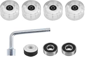 XIAOJUN 4Pcs Roller Skate Wheels Luminous, with Bearings Outdoor Roller Skate Wheels Flash,for Double Skating