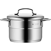 WMF Mini Derin Tencere, 14 cm, 1,3 L, Metal Kapaklı, İnd&uuml;ksiyon Uyumlu, Cromargan&reg; Y&uuml;ksek Kaliteli Paslanmaz &Ccedil;elik, &Uuml;st &Uuml;ste 
