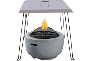 SOLOCJNL eldstad brännarpanna, skydd för eldstaden, rostfritt stål eld pit heat deflector, Fire Pit lock med hopfällbara ben