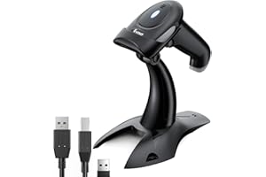 Eyoyo Lecteur Codes Barres 1D 2D QR Handheld, Scanner de Code 3 en 1 Mode de Connexion Bluetooth 2.4G sans Fil câble USB, Lecteur de Code-Barres avec Windows,Android,iOS,tablettes(Gris avec Support)