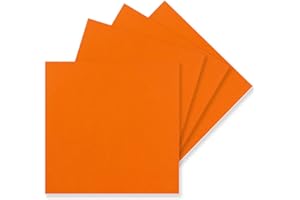 FARBENFROH BY GUSTAV NEUSER Lot de 50 cartes simples, carrées, 15 x 15 cm, oranges, 240 g/m², vierges, idéales comme cartes postales et de bricolage, faites de carton artisanal argileux de qualité supérieure