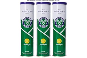 zaizah 4 - Balls Slazenger Wimbledon Tennis Balls Official Championship Ball - Durable, High-Performance for All Court Types - Premium Quality Yellow Tennis Balls - Long-Lasting Performance.