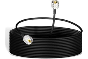 Bingfu Câble Coaxial PL259 Câble Antenne CiBi 3m UHF PL-259 Mâle a Mâle Faible Perte RG58 50 Ohm pour Tosmeter CB Twayrdio CB Puissance SWR Mètre Amplificateur Linéaire Charge Fictive Radio Amateur