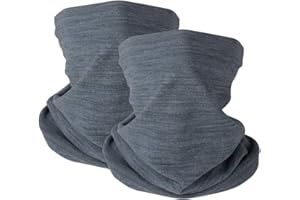 HEGCOIIE 2 Stück Damen Herren Winter Loop Schal Weichem Fleece Halswärmer Winddicht Ski Maske Schlauchschal Warmer für Skifahren Laufen Radfahren…