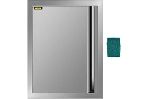 Mophorn Porte d'Armoires de Cuisine Porte de Barbecue en Acier INOX Parfait pour Cuisines Extérieures et Ilots de Barbecue (17X24pouces)