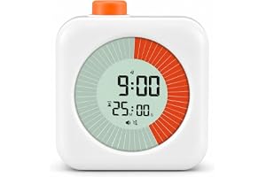 VOBOR 60 minuters digital visuell timer, pomodoro, backcount, stoppur, klocka, larm, tyst och ljudläge, för barn, vuxna, kök