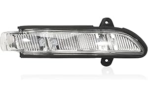 Anlseiod Blinkerleuchten Rechts für CLS C219 E-Klasse W211 S-Klasse W221 C216 Aussenspiegel Spiegelblinker Blinkleuchten glasklar LP-5278 A2198200521(2 -polig)