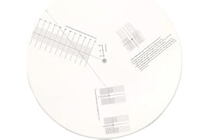 AMUSINGTAO Acrílico Alfombrilla Tocadiscos Cartucho Alineación Transportador Fonógrafo Herramienta Antideslizante LP Disco de Vinilo Recolector Calibración Placa Para Tocadiscos Descriptor de Acceso - Blanco