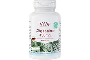 ‎VIVE SUPPLEMENTS Sägepalme-Extrakt 350 mg - 60 Kapseln - Vegan - 25% Fettsäuren | Qualität aus Deutschland von ViVe Supplements
