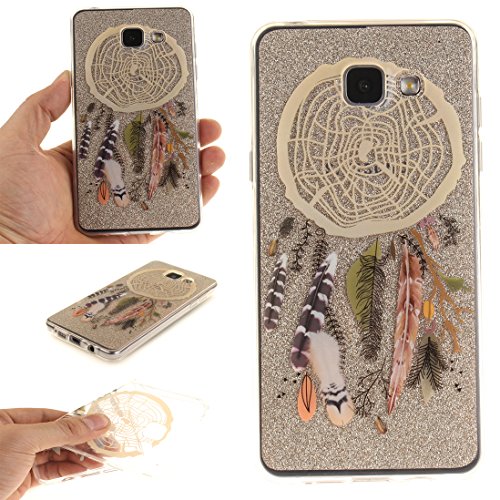 Funda Samsung Galaxy A5 2016 SM-A510F Wanxida Funda de Silicona TPU Carcasa Transparente Clara Soft Clear Case Cover Funda Blanda Delgada Carcasa Suave Ligera Caja Anti Rasgu  os Anti Choque Funda protectora con Dise  o   nico - Atrapasue  os de Pluma