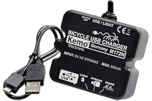 Kemo M172N Bicycle Power Charge Controller USB Connection for Mobile Phones, Navigators, PDAs, MP3 Players on Bicycle Dynamo Input voltage up to max. 70V with LED Indicator