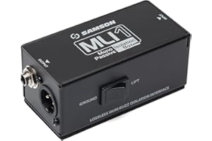 Samson S-Max MLI1 – Passive Mono Line Isolation Box mit STL-Transformer, XLR/¼″ Combo-Anschlüssen, Ground-Lift und 10 Hz–35 kHz Frequenzgang für Studio und Live