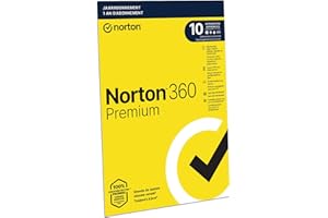 Norton 360 Premium 2025, Antivirus Software, Internet Security, 10 Devices, 1 Year, Secure VPN and Password Manager, PCs, Macs, Tablets & Smartphones, Envelope, Fits in Mailbox