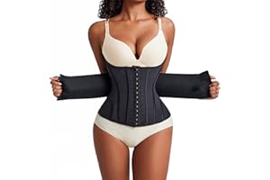 Yixinly Korsett Damen Bauchweg Doppelte Verschlüsse, Waist Trainer Doppellagiges Verschlusssystem Bauchweggürtel Damen Waisttrainer Taillenformer, Verbessern Sie die Körperformung