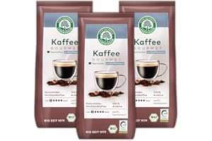 ‎LEBENSBAUM LEBENSBAUM 3 x Gourmet Bio Kaffee entkoffeiniert, gemahlen, Bio Kaffee aus Arabica -Bohnen gemahlen, Intensität 1/5, Harmonischer Hochlandkaffee, sanft, harmonisch, 3 x 250 g