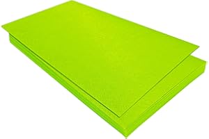 Jtnohx Stiff Felt Sheets, 11 Pcs Felt Fabric, 17.78×28.7cm Colour Felt for Crafts, Craft Felt Square for Sewing (Lime Green)