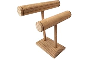 Coco Papaya Présentoir a bracelets et montres 2 joncs en bois massif brut