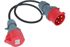 Btstil CEE adapter 32 A na 16 A, sprzęgło 5-biegunowe, 5 x 2,5 mm² wąż gumowy, kabel przyłączeniowy, złącze Schuko IP44 (5-biegunowy)