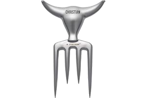 Steakchamp Premium Fleischgabel Bull Fork mit Laser-Gravur 390 Gramm - perfekt zum Tranchieren großer Fleischstücke
