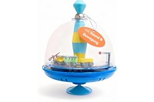 alldoro 68010 Brummkreisel mit Eisenbahn-Motiv, inkl. Zuggeräuschen & beweglichen Figuren, Ø 19 cm, 24 cm hoch, aus ABS-Kunststoff, ab 18 Monaten