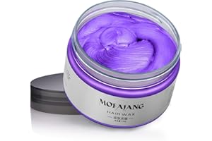 MOFAJANG Cera Temporanea per Capelli, Formula Vegetale Facile da Lavare, Argilla per Capelli per Uomini e Donne, Cera Opaca per Tinture per Capelli per Feste, Cosplay e Halloween, 120g(Viola)