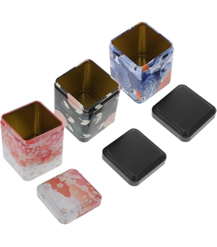 OUNONA BoîTes HerméTiques 3 PièCes En TôLe Pour Rangement Thé