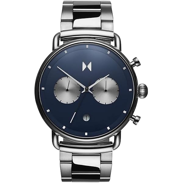 MVMT Orologio con Cronografo al Quarzo da uomo con cinturino in pelle Marrone - 28000288-D, Blue